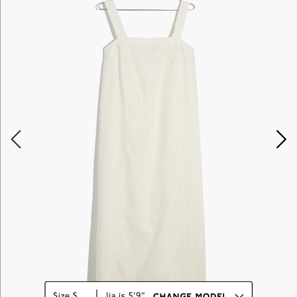Madewell Cream Square-Neck Maxi Dress